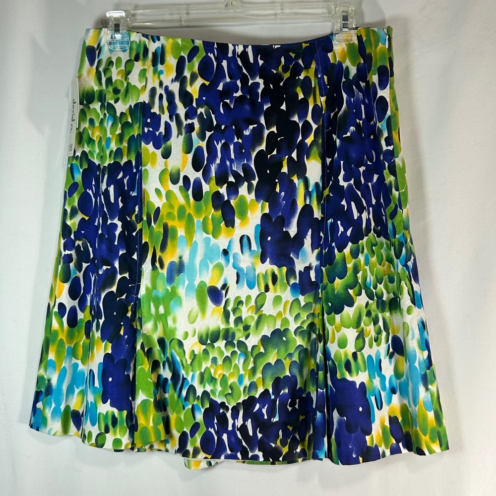 Vintage David N Womens Skirt Size 16 A Line Abstract Print‎ Linen Blend
